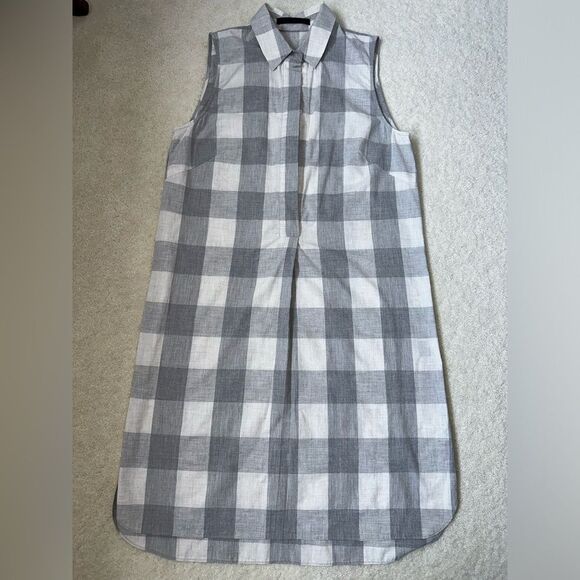 Jenni Kayne Gray and White Checkered Dress - Picture 1 of 5